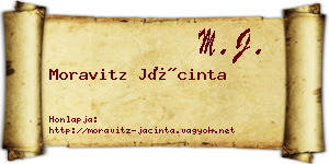 Moravitz Jácinta névjegykártya